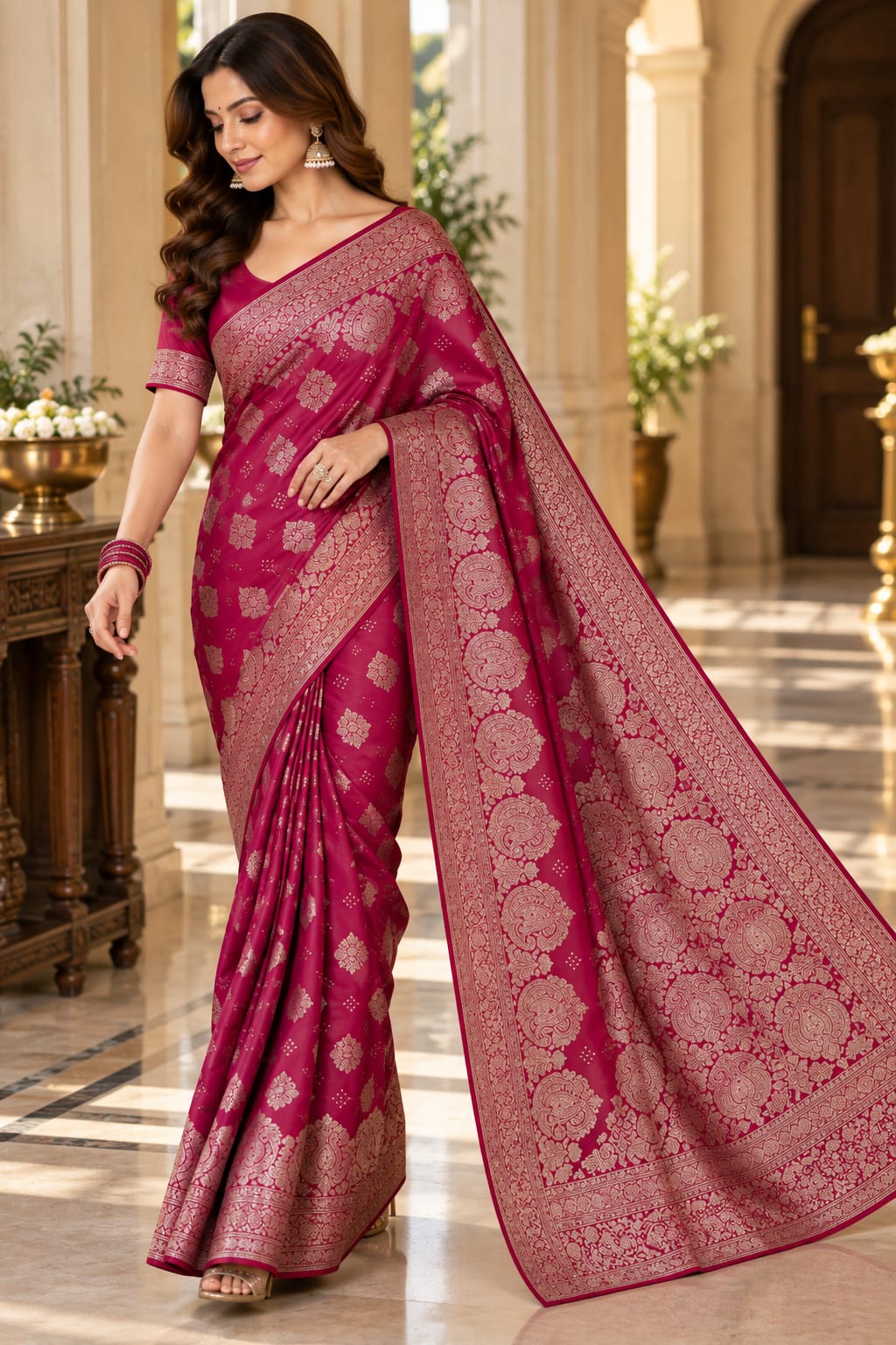 Sanam Exquisite ethnic Royal Zari Silk- A timeless royal fashion